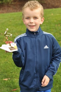 AJ with soccer trophy, Fall 2011